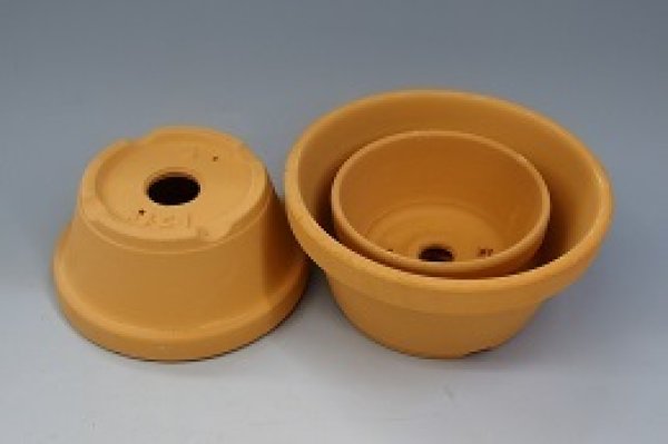 画像1: 素焼き平鉢（三河鉢）　１０．０号鉢　 (1)